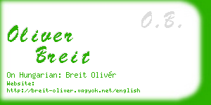oliver breit business card